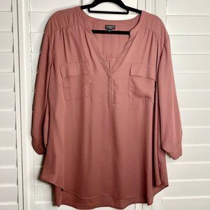 Torrid Harper - Walnut Georgette Pullover Blouse